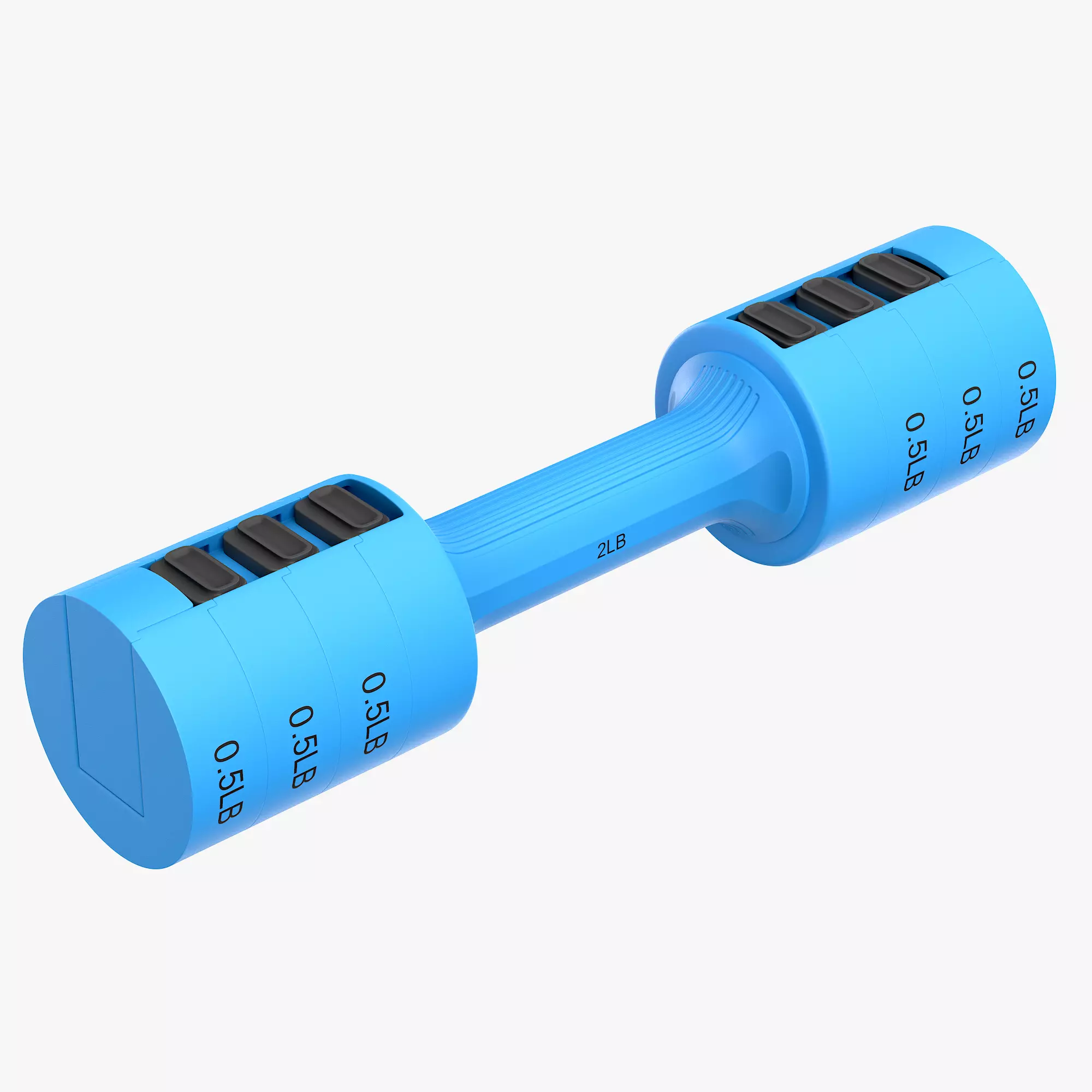 Adjustable Dumbbells Hand Weights Set 3D model_2