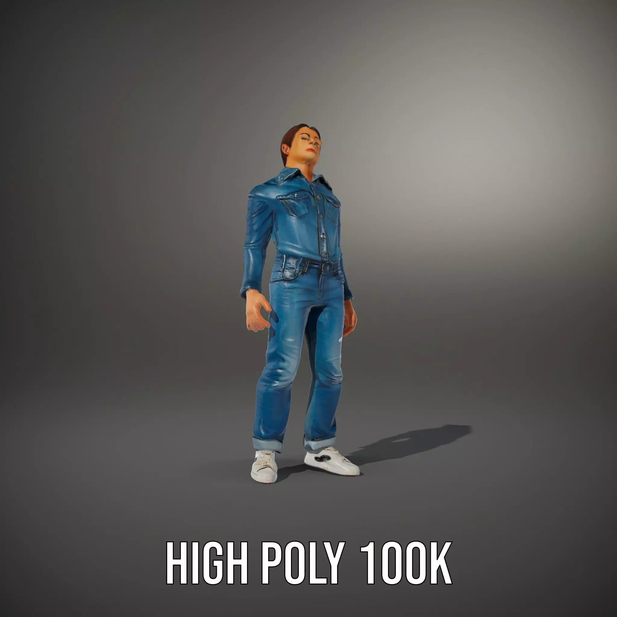 Casual Denim Outfit model pack Low-poly 3D model_12