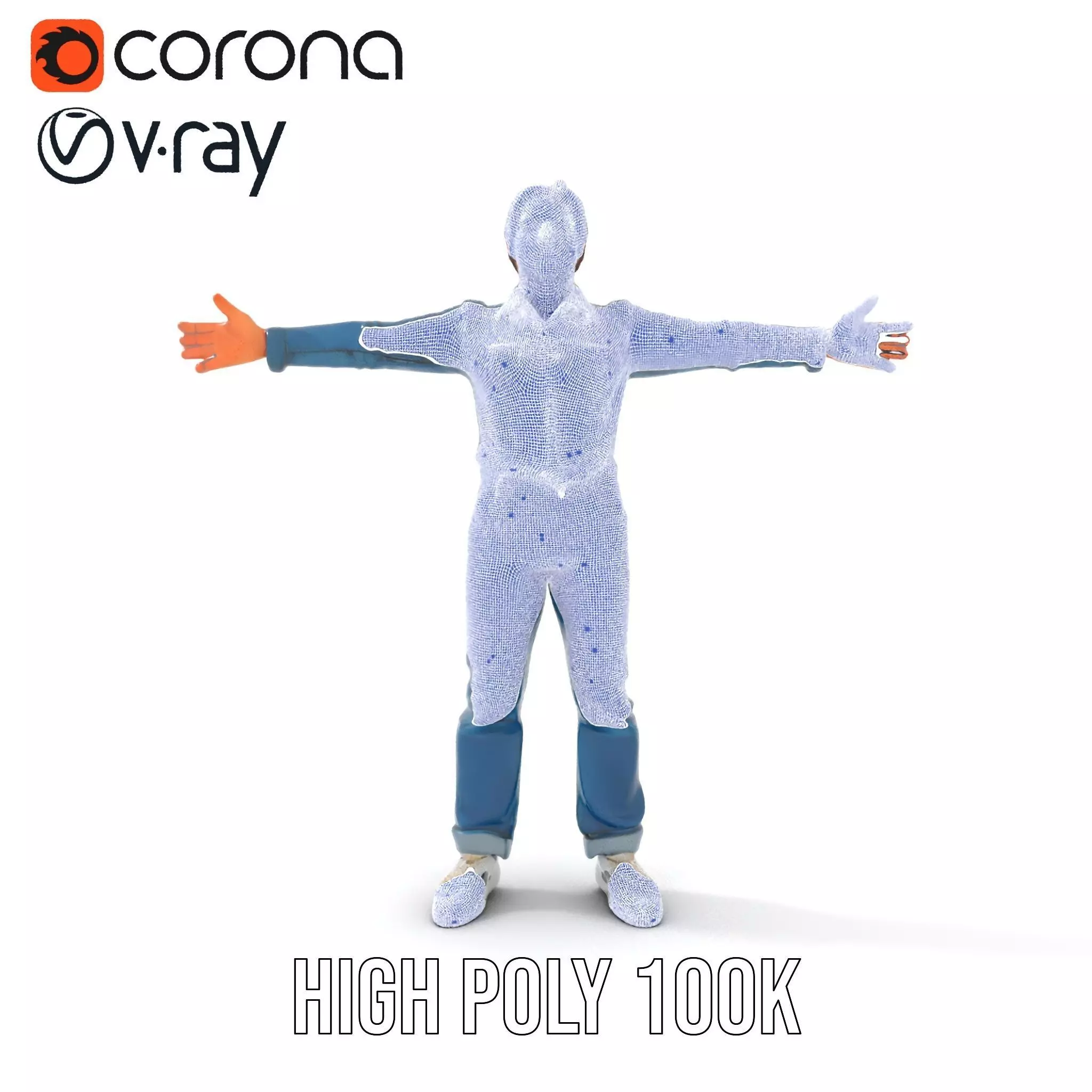 Casual Denim Outfit model pack Low-poly 3D model_32