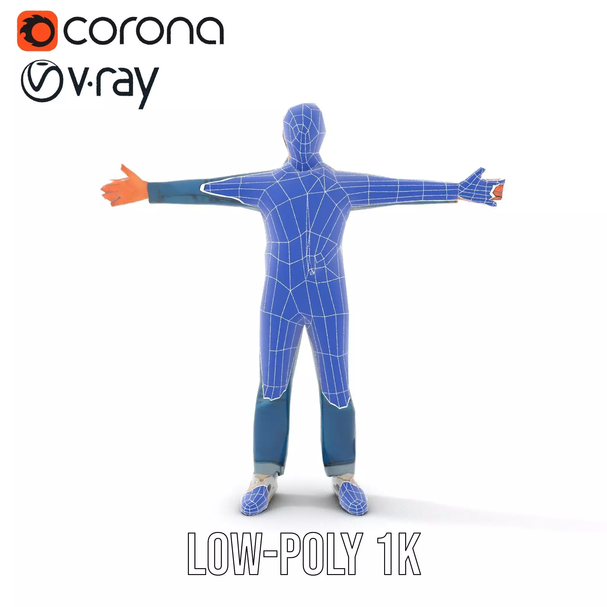 Casual Denim Outfit model pack Low-poly 3D model_20