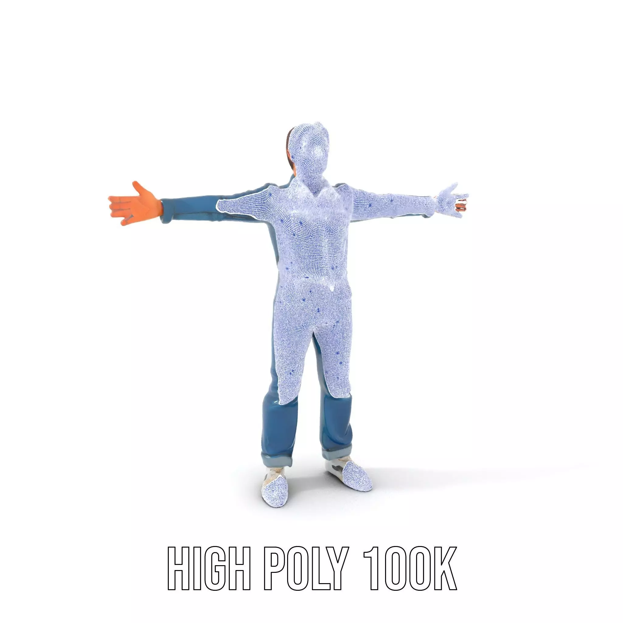 Casual Denim Outfit model pack Low-poly 3D model_4