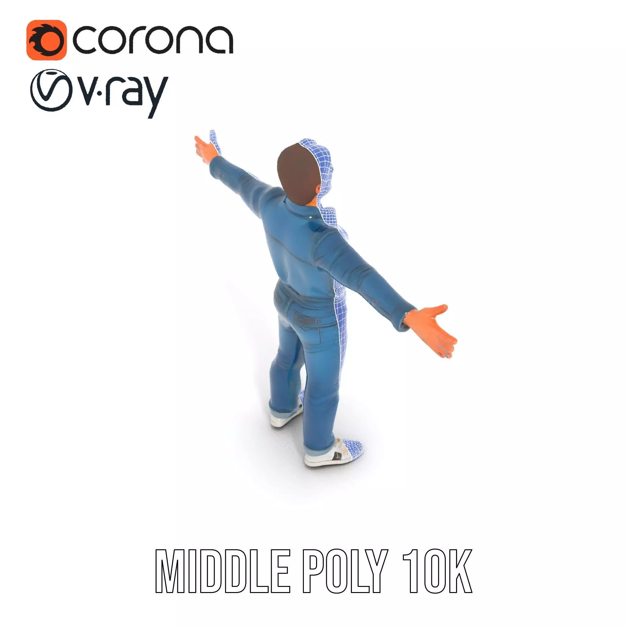 Casual Denim Outfit model pack Low-poly 3D model_25