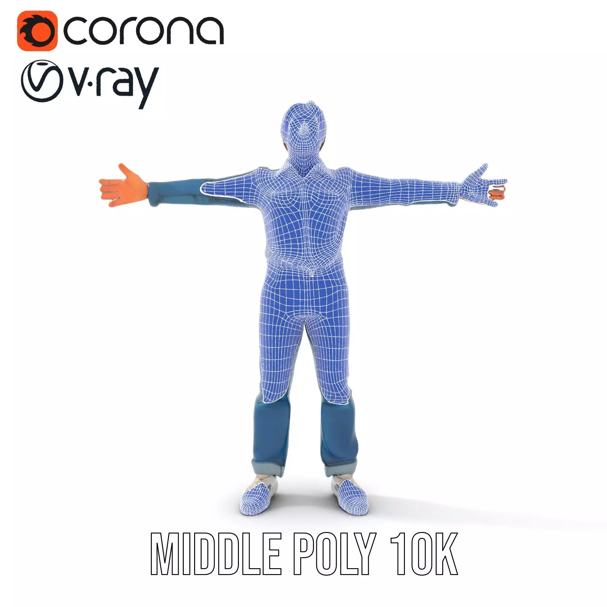 Casual Denim Outfit model pack Low-poly 3D model_30