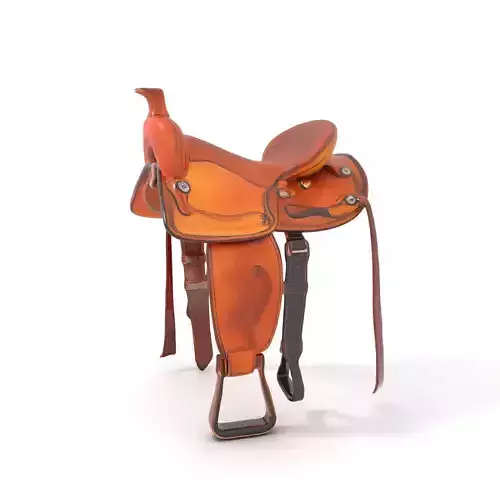 Rustic Leather Saddle model pack