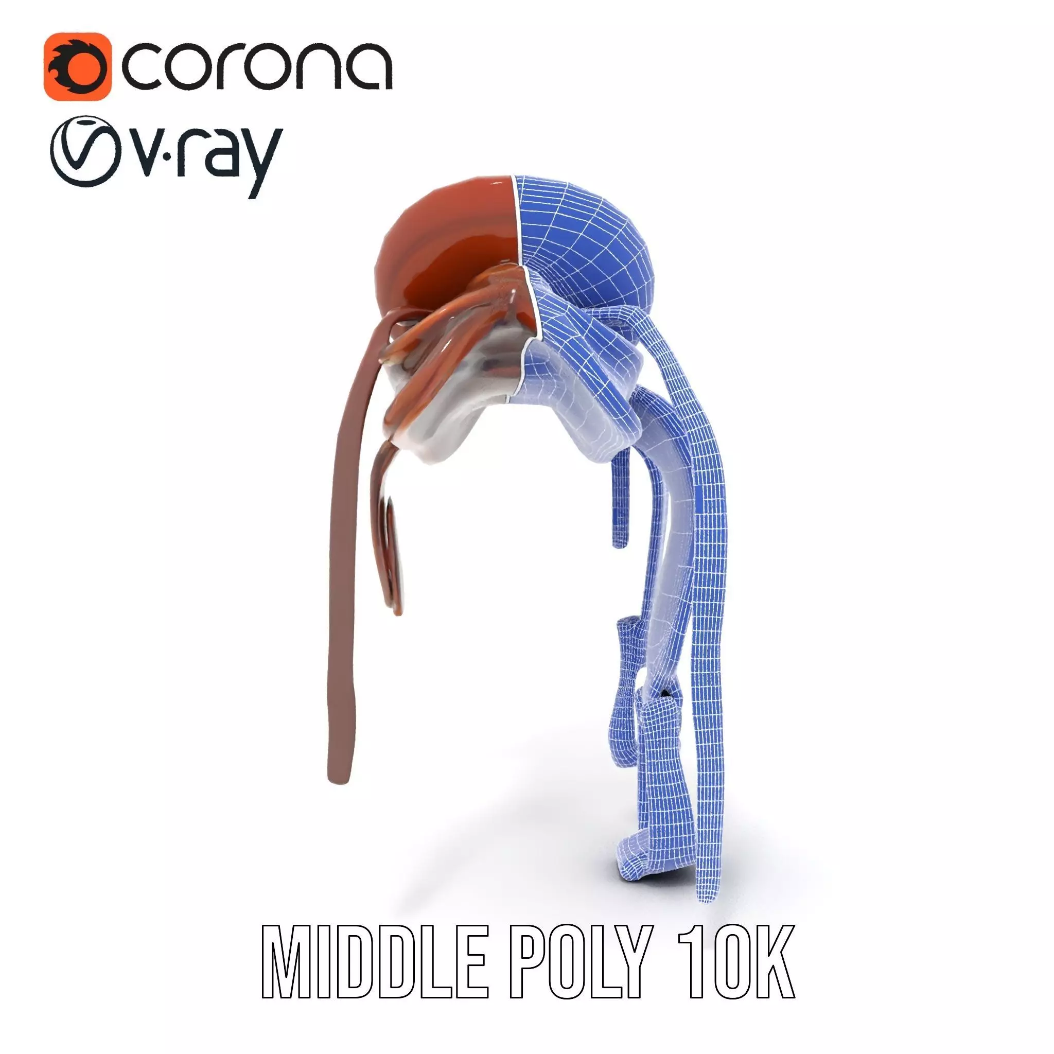 Brown Leather Saddle model pack Low-poly 3D model_27