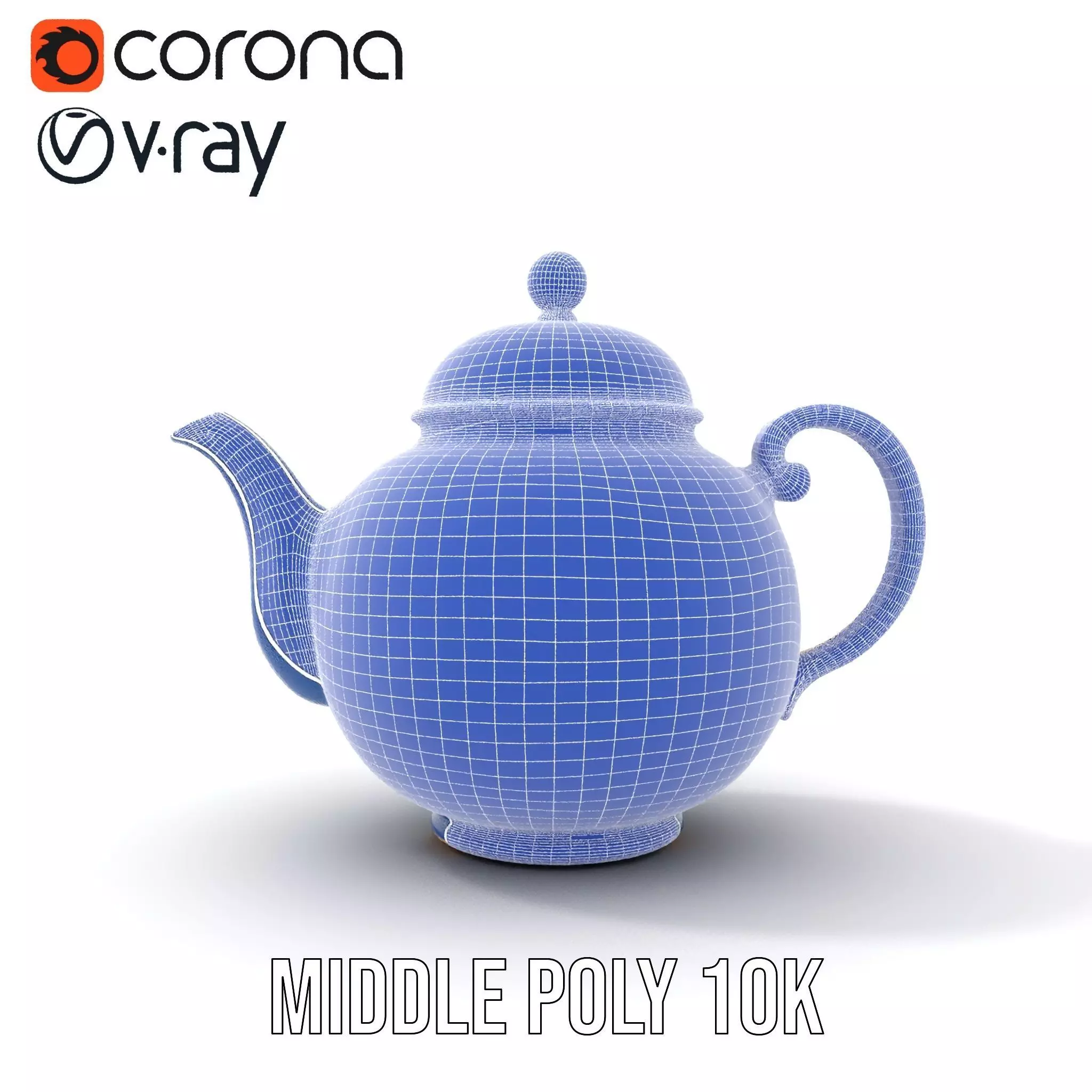 Dragon Porcelain Teapot model pack Low-poly 3D model_22
