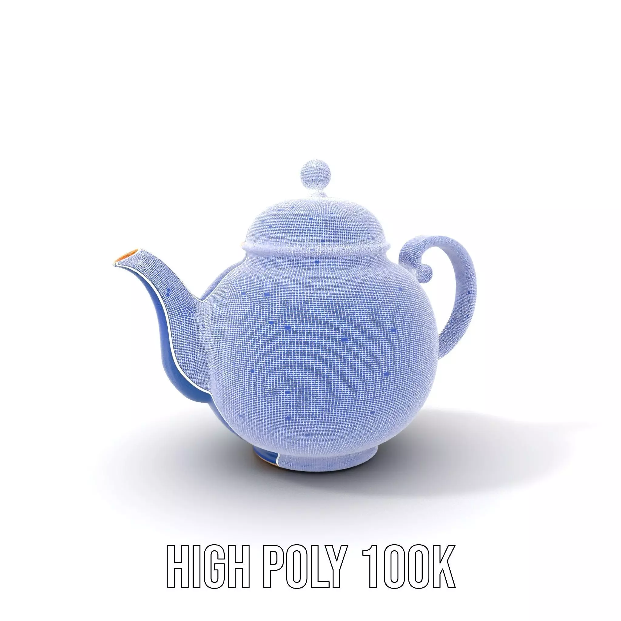 Dragon Porcelain Teapot model pack Low-poly 3D model_4