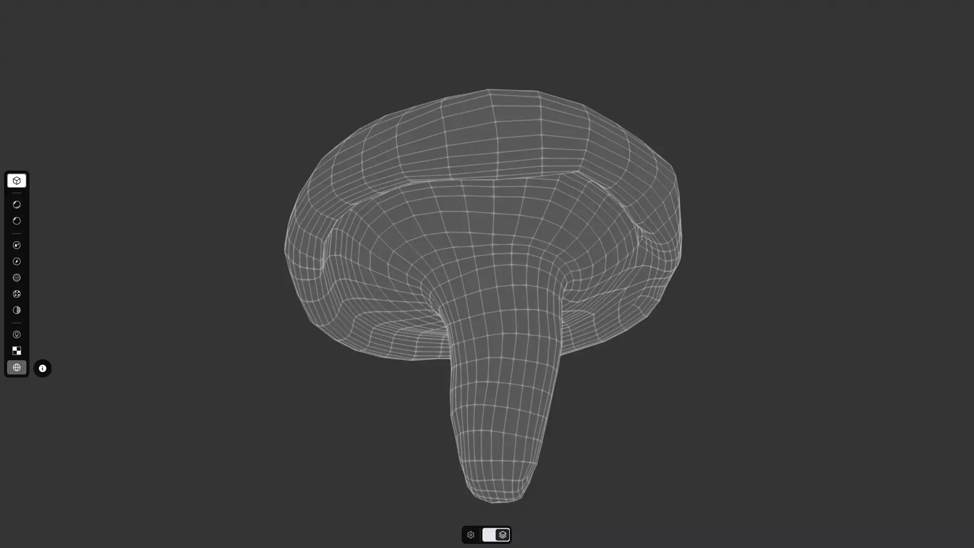 Shiitake Low-poly 3D model_4