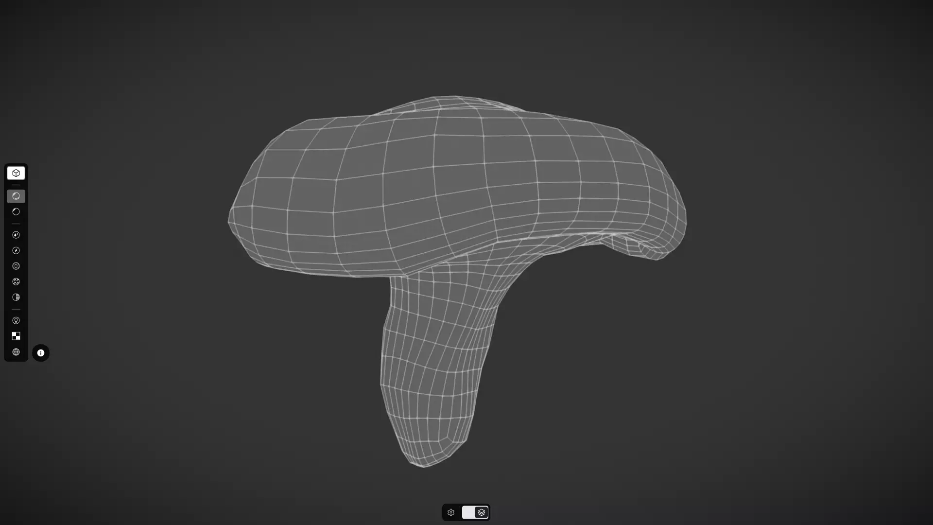 Shiitake Low-poly 3D model_2