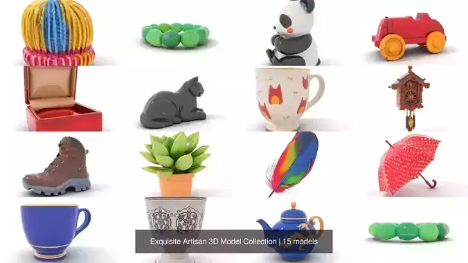 Exquisite Artisan 3D Model Collection 