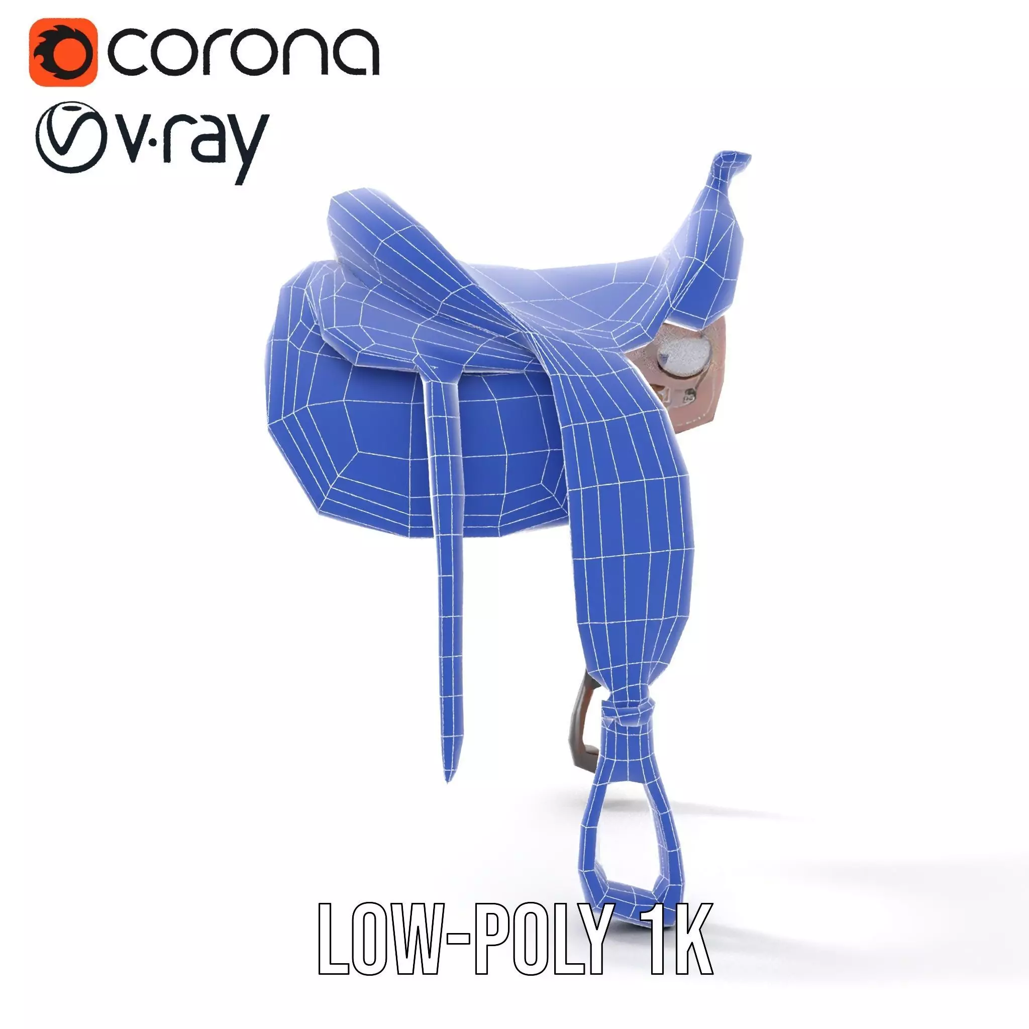 Olive Equestrian Saddle model pack Low-poly 3D model_27