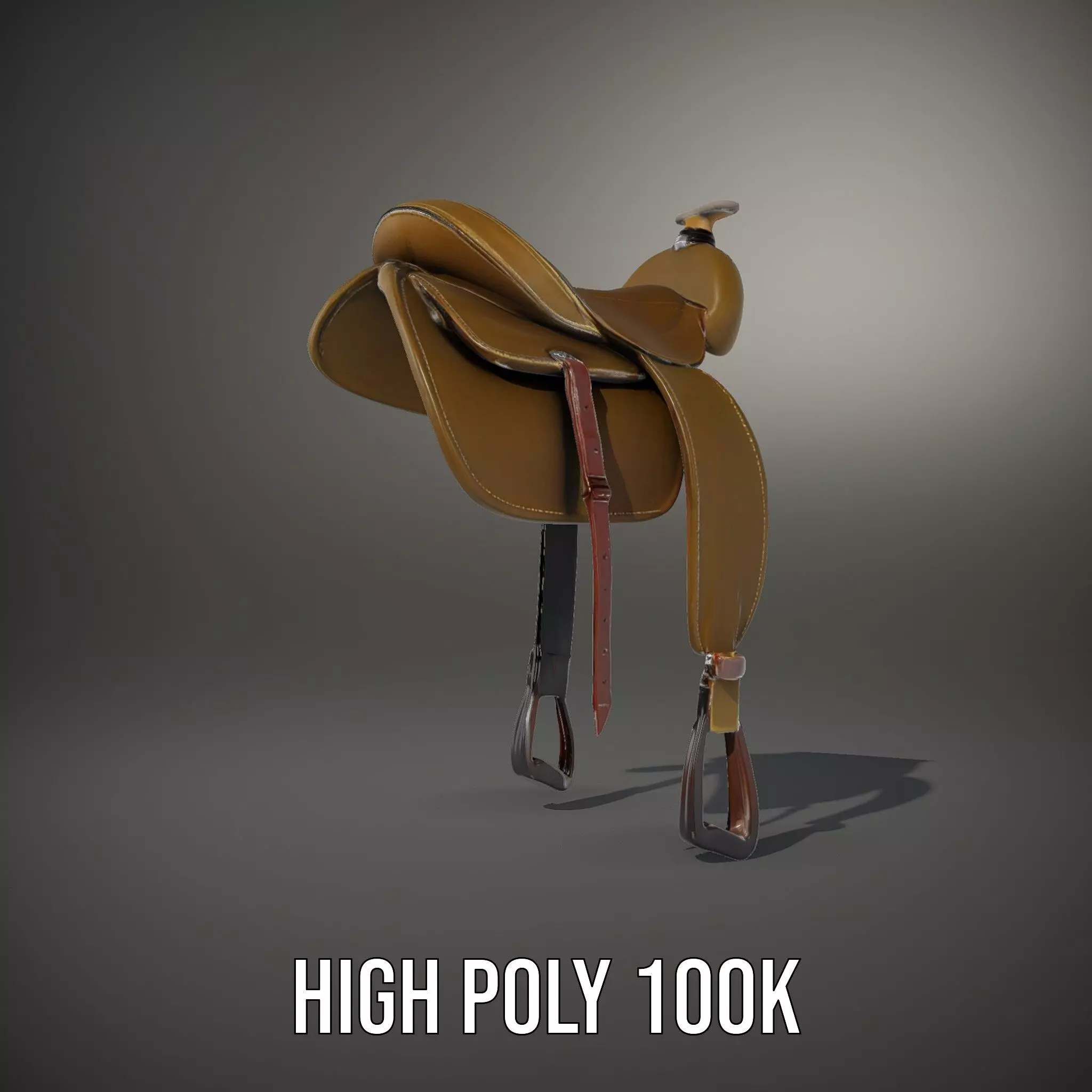 Olive Equestrian Saddle model pack Low-poly 3D model_8