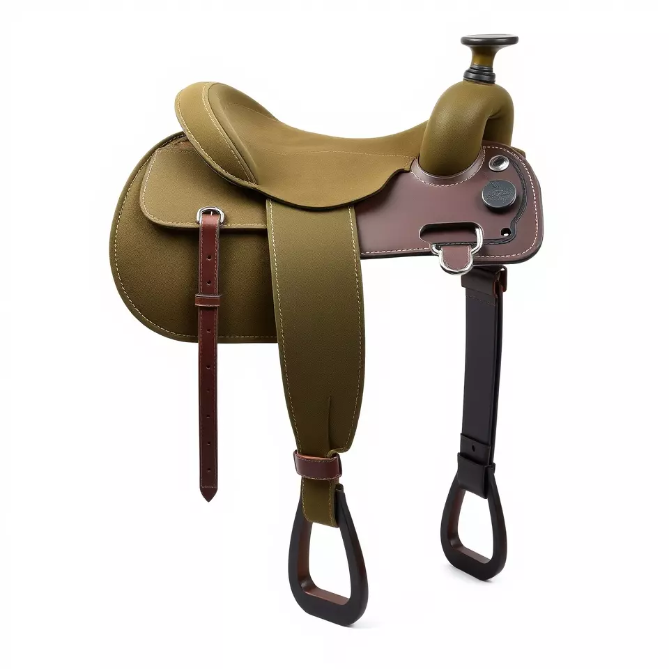 Olive Equestrian Saddle model pack Low-poly 3D model_2