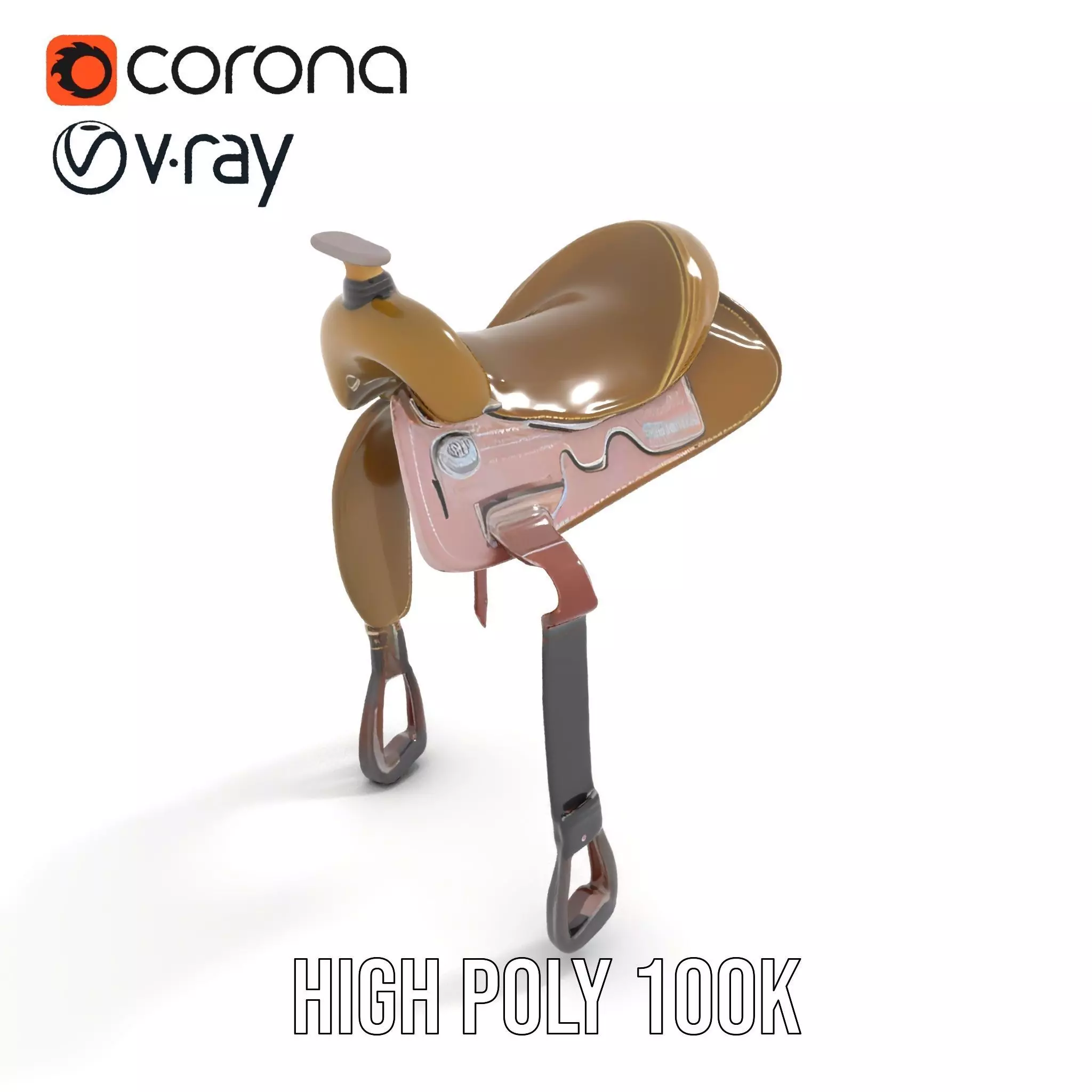 Olive Equestrian Saddle model pack Low-poly 3D model_32