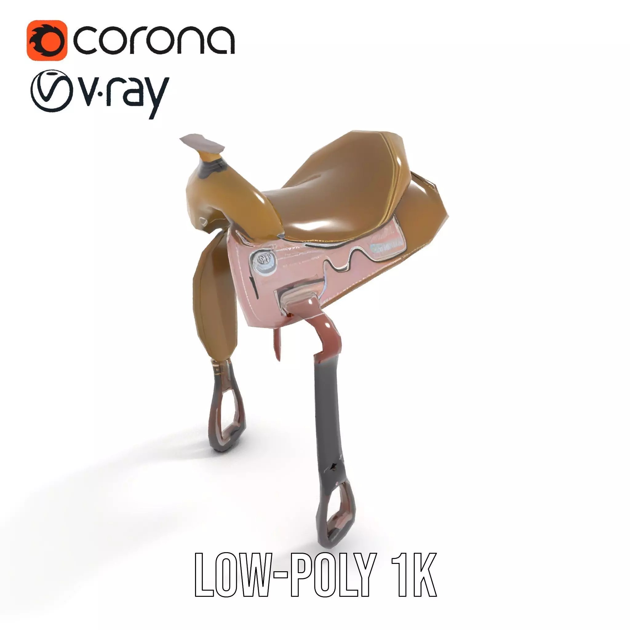 Olive Equestrian Saddle model pack Low-poly 3D model_7