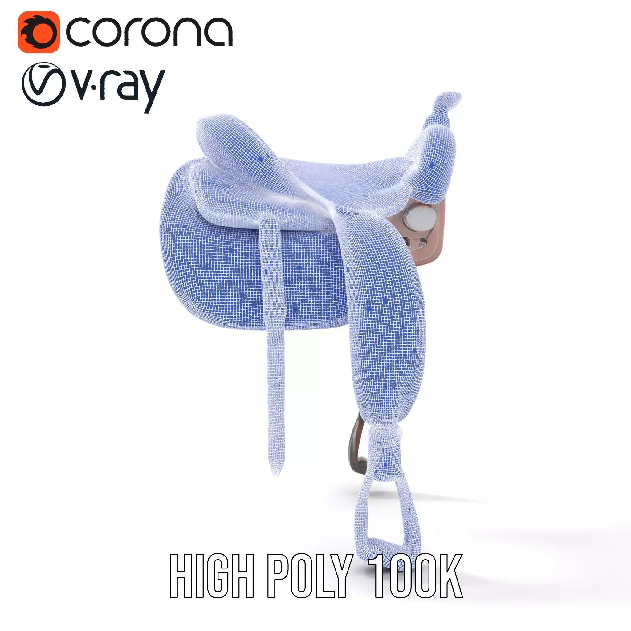 Olive Equestrian Saddle model pack Low-poly 3D model_31