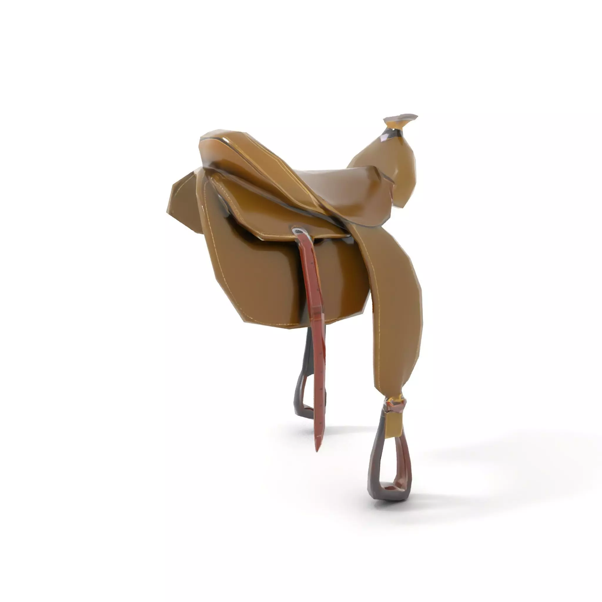 Olive Equestrian Saddle model pack Low-poly 3D model_12