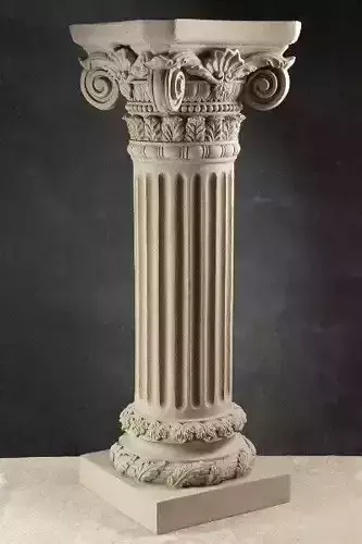 Classical Corinthian Column Ancient Architectural Pillar 3D Low-poly 3D model