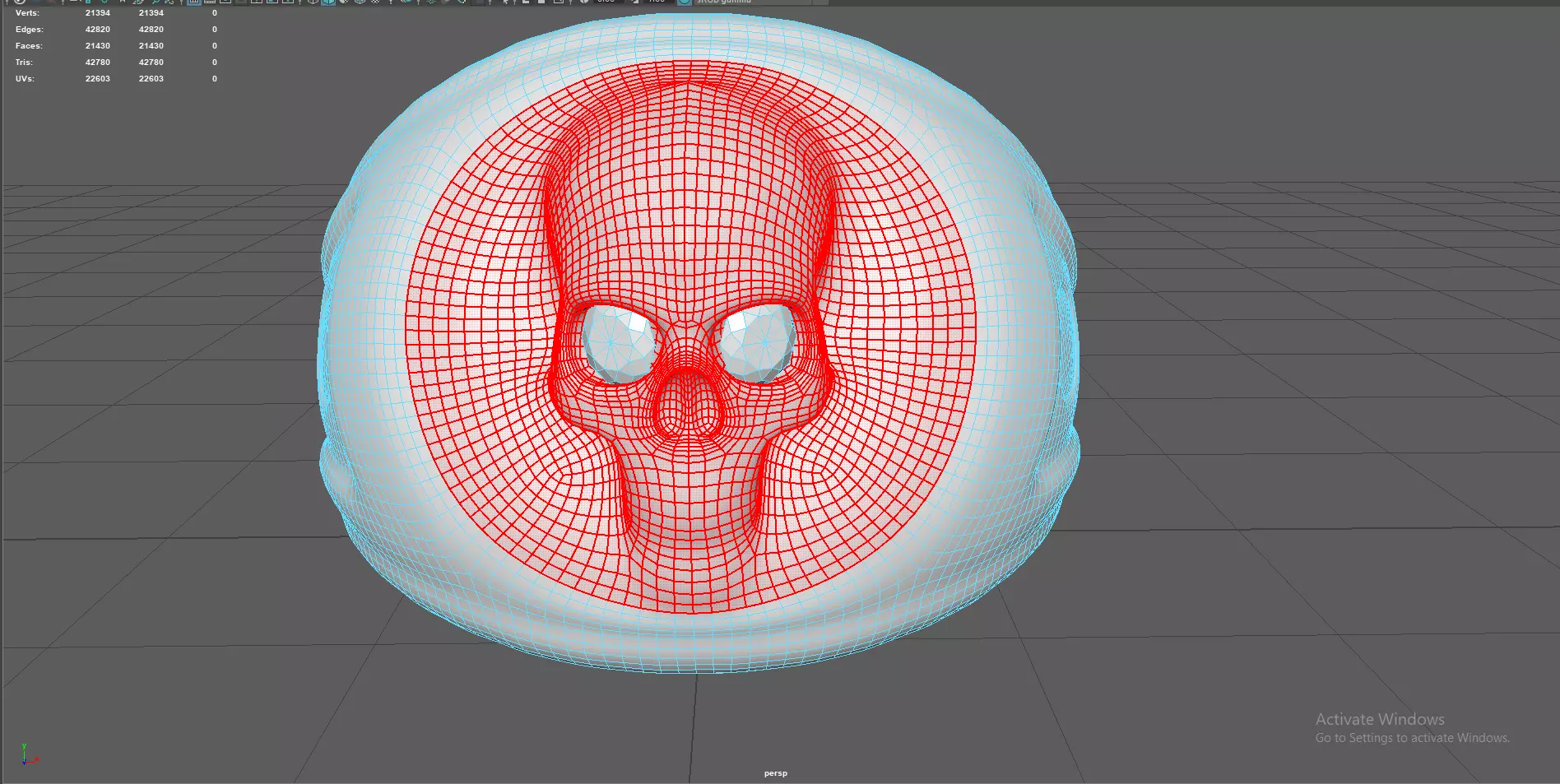 Copper Skull Signet Ring Low-poly 3D model_7