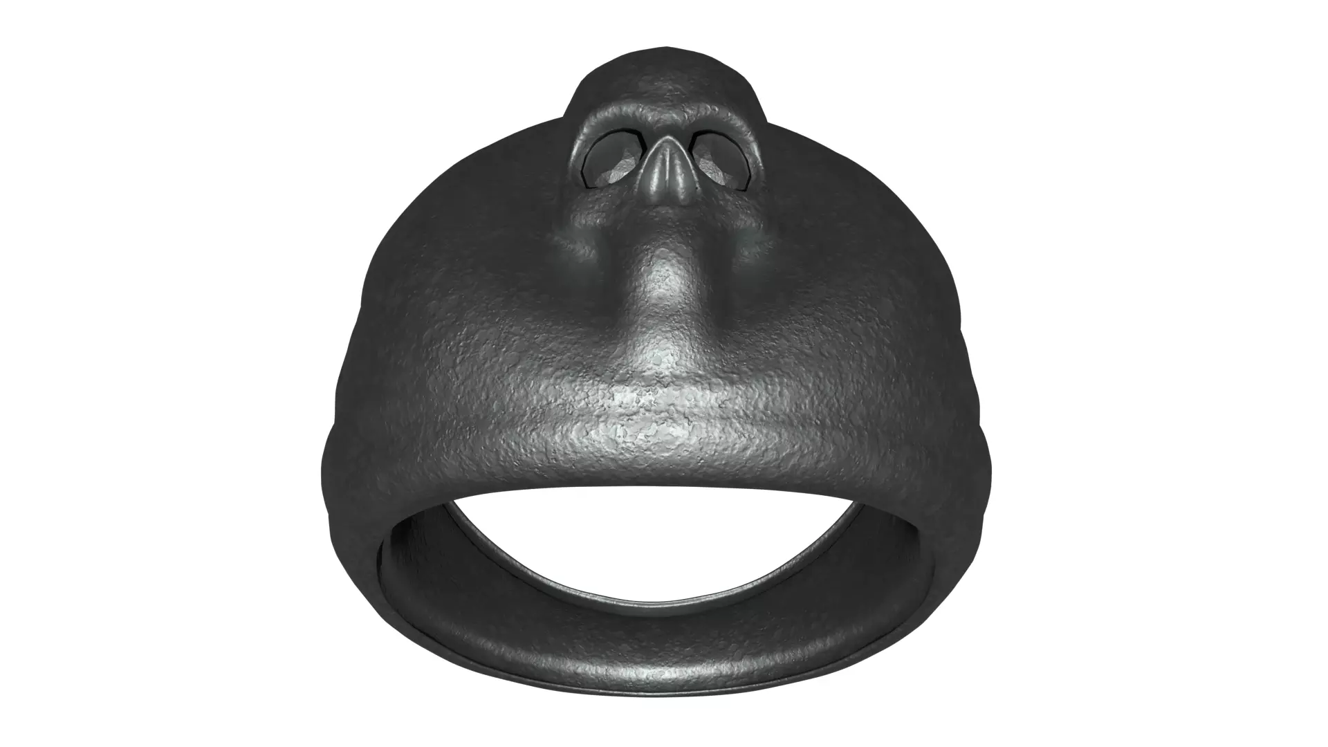 Copper Skull Signet Ring Low-poly 3D model_3