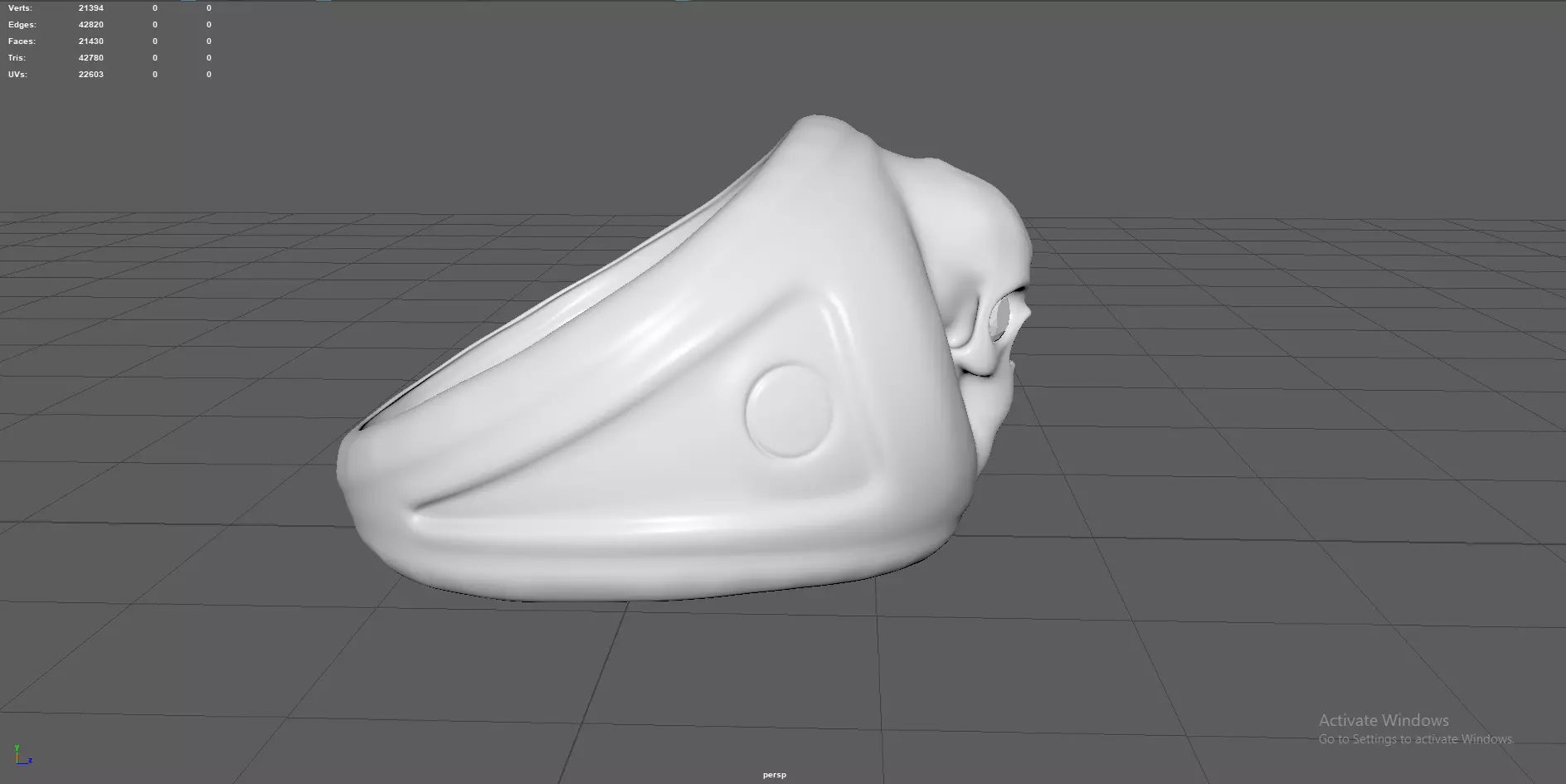 Copper Skull Signet Ring Low-poly 3D model_8