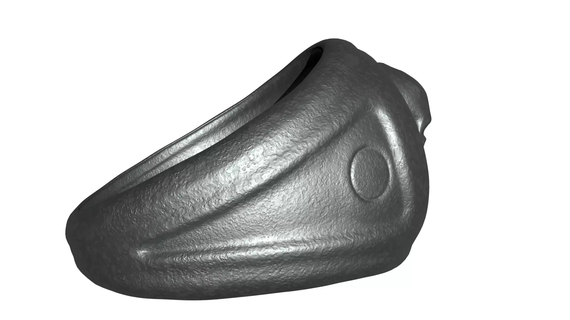 Copper Skull Signet Ring Low-poly 3D model_1