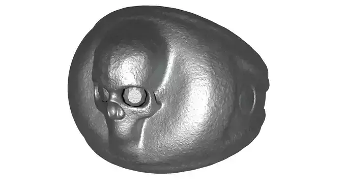 Copper Skull Signet Ring 