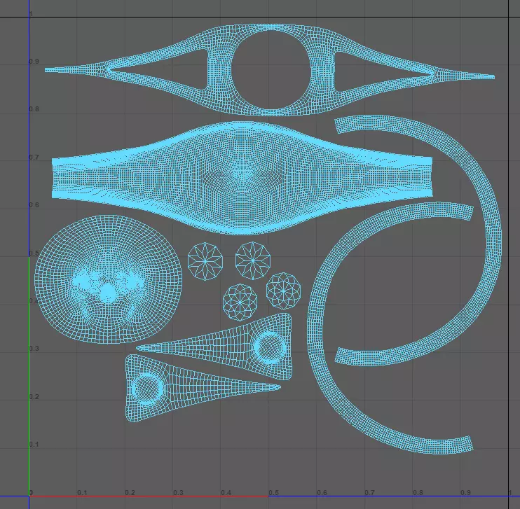 Copper Skull Signet Ring Low-poly 3D model_5