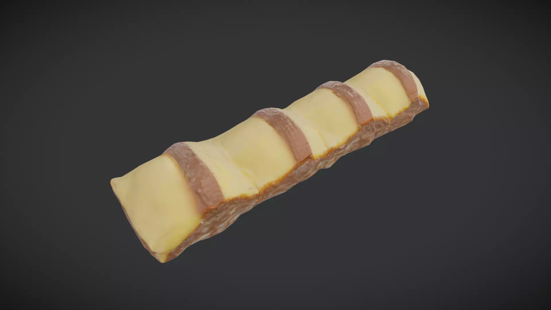 Chocolate Snack Bar Low-poly 3D model_0