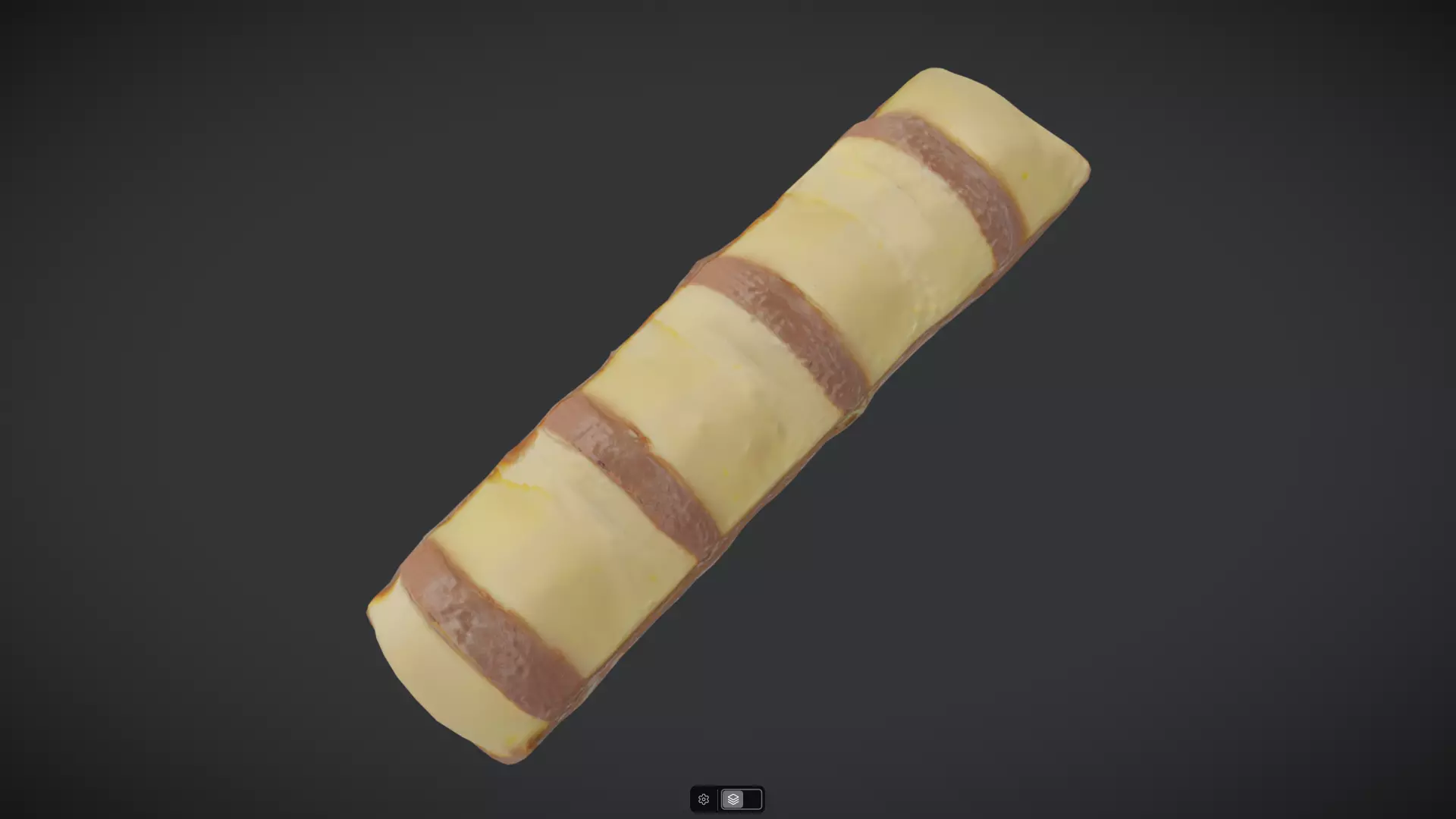 Chocolate Snack Bar Low-poly 3D model_5