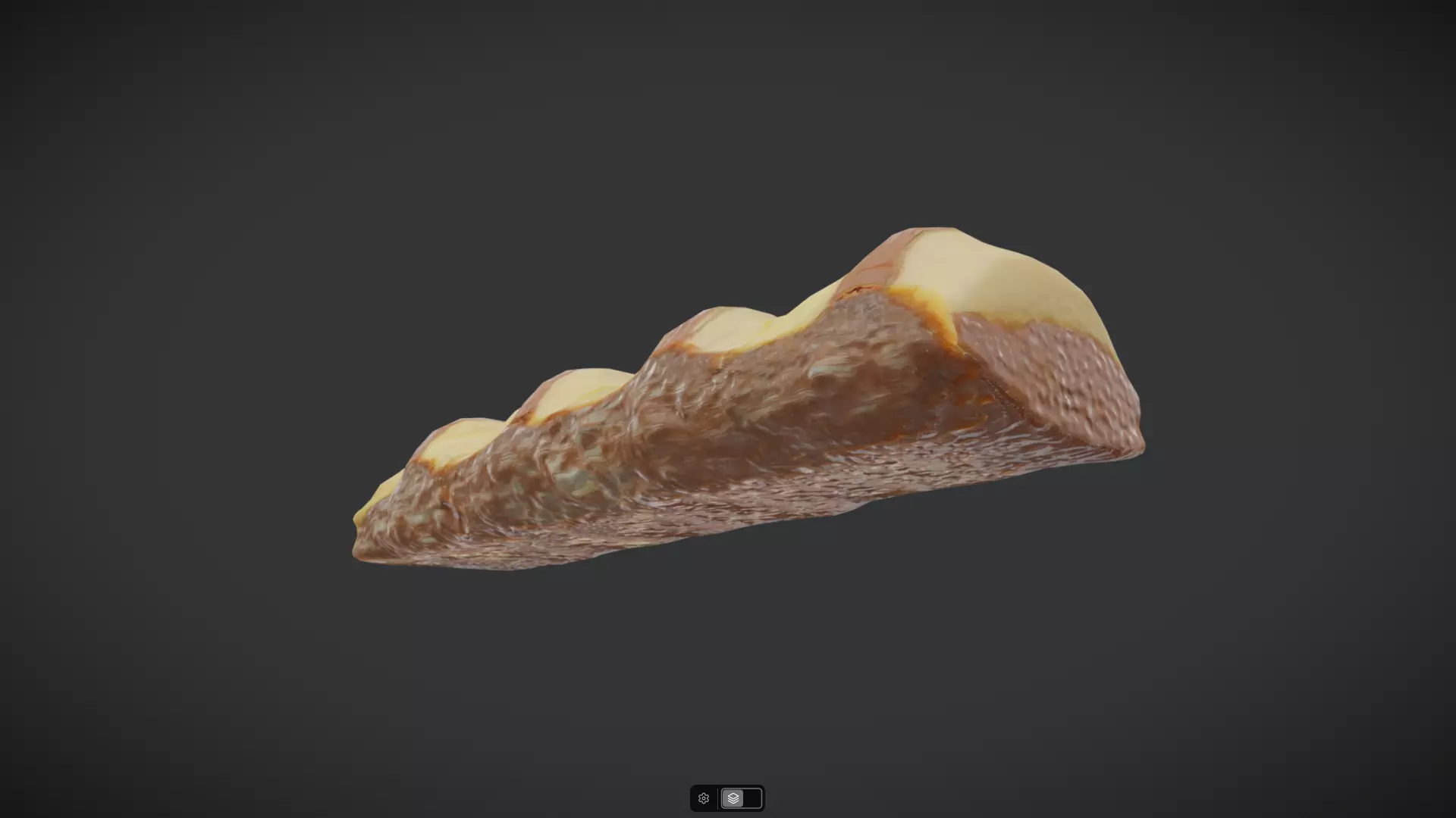 Chocolate Snack Bar Low-poly 3D model_3