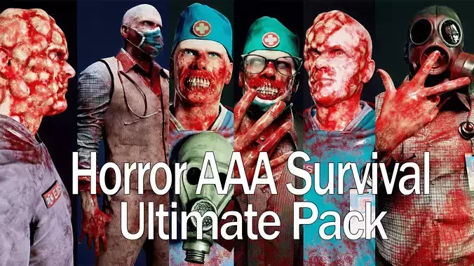 Horror-AAA-Pack Low-poly 3D model