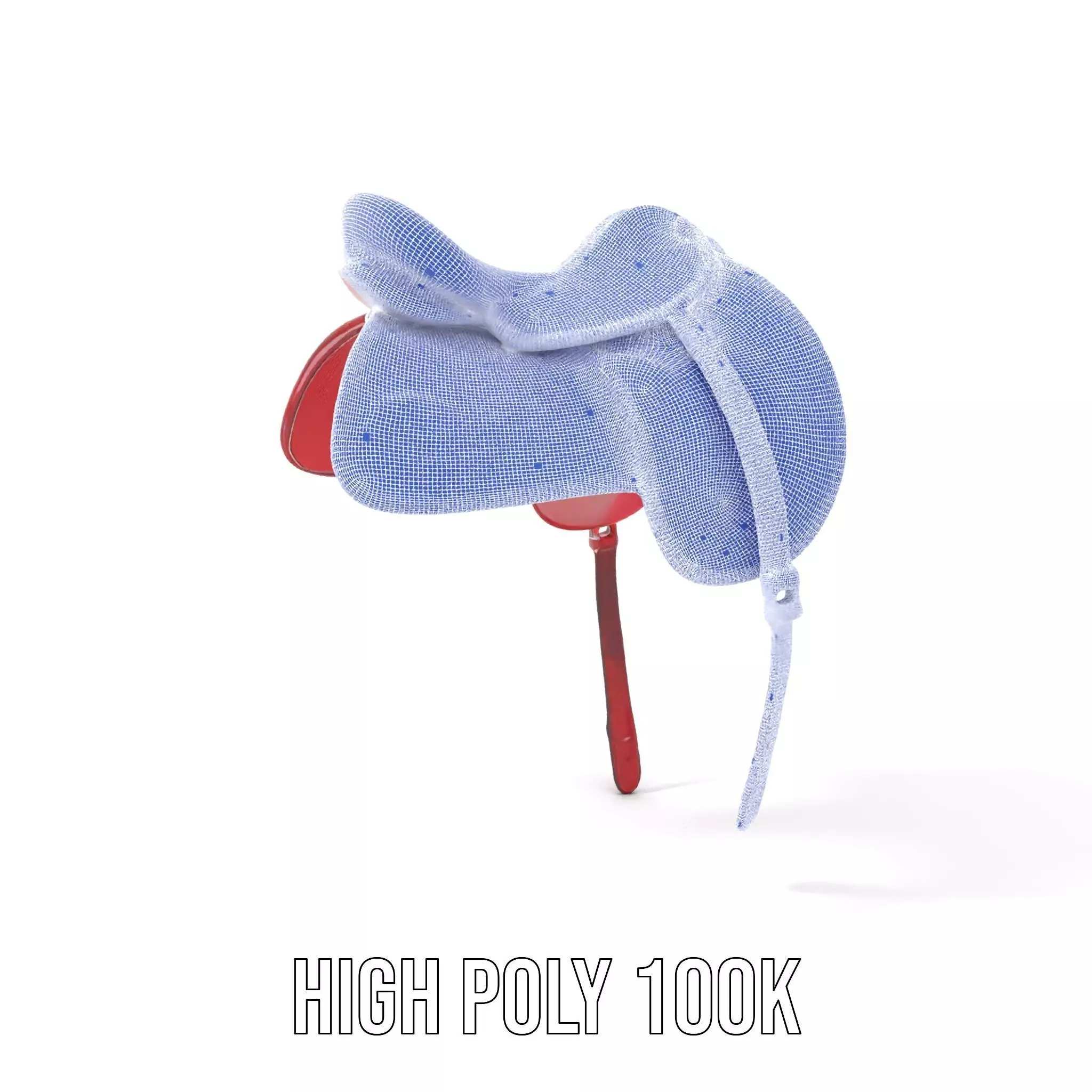 Elegant Red Saddle model pack Low-poly 3D model_4