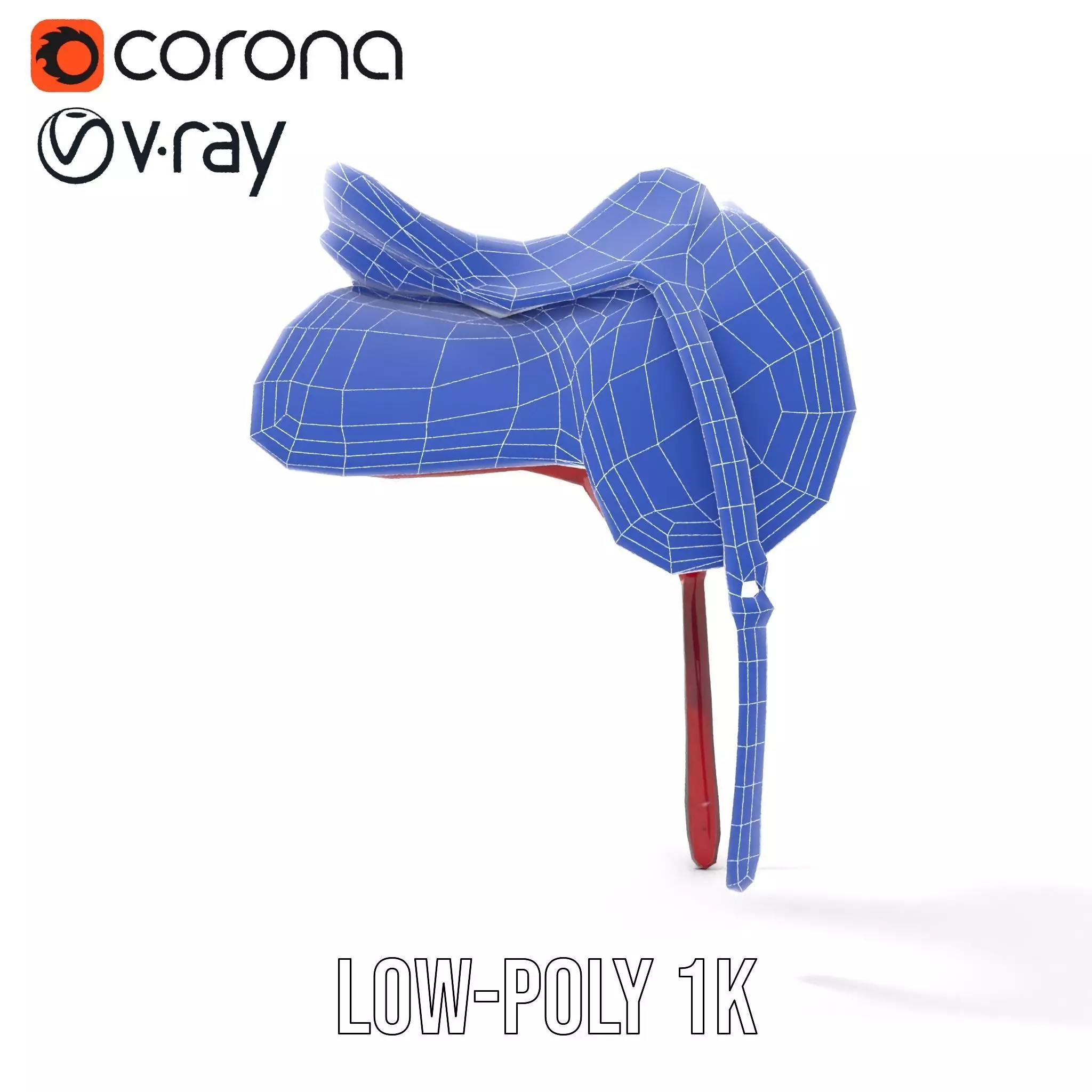Elegant Red Saddle model pack Low-poly 3D model_31