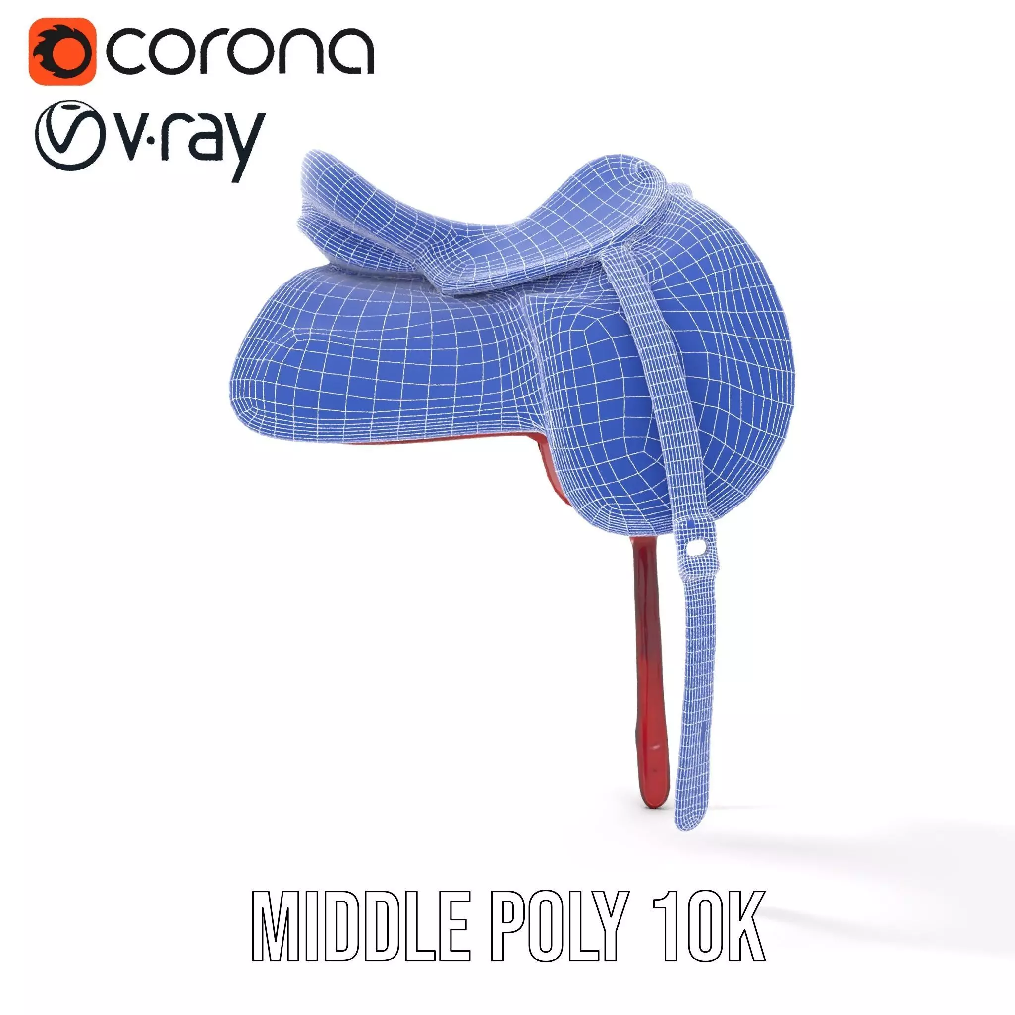 Elegant Red Saddle model pack Low-poly 3D model_16