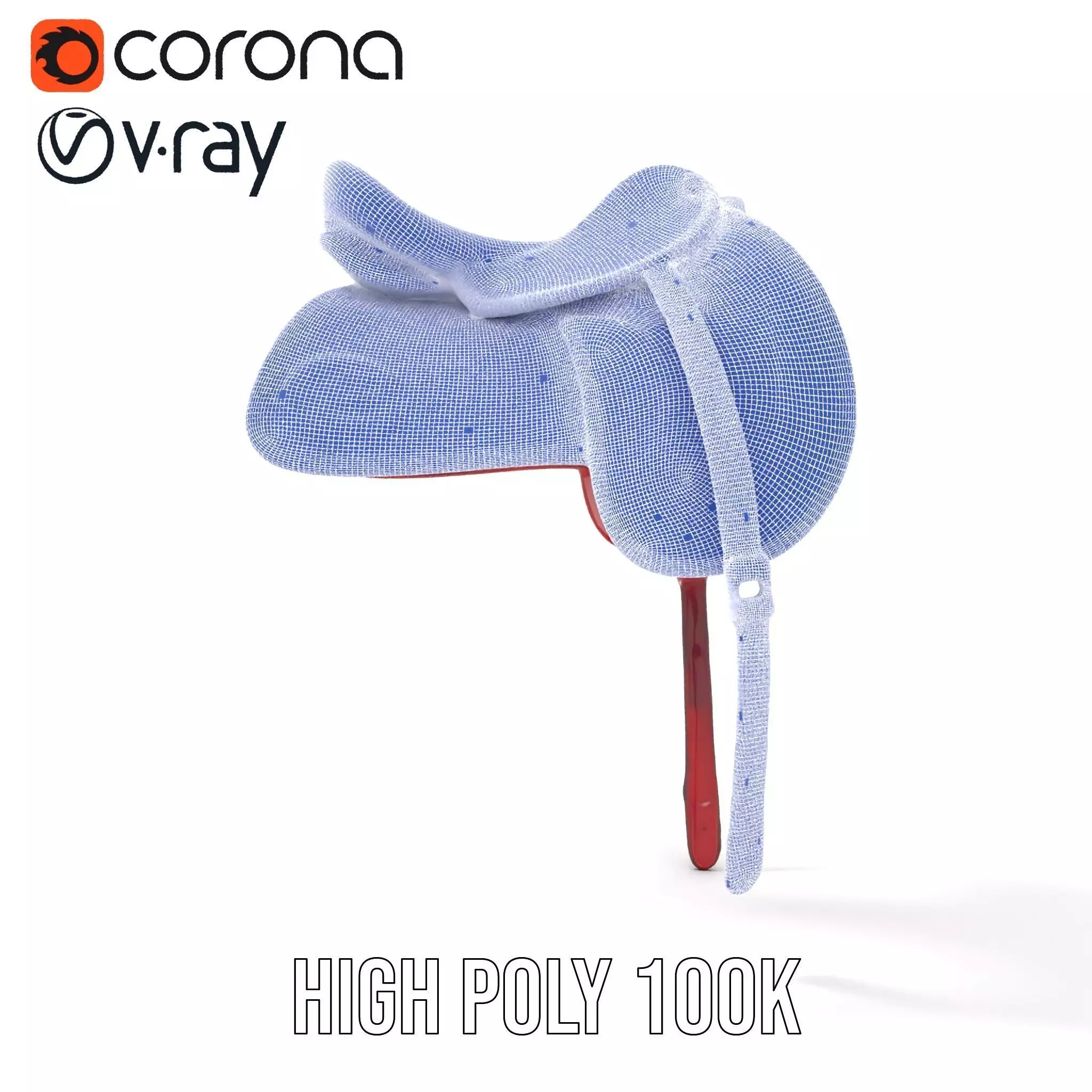 Elegant Red Saddle model pack Low-poly 3D model_32