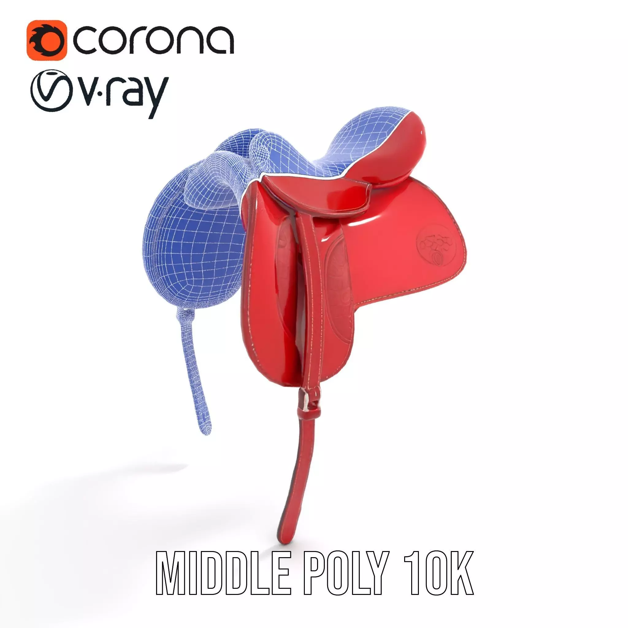 Elegant Red Saddle model pack Low-poly 3D model_24