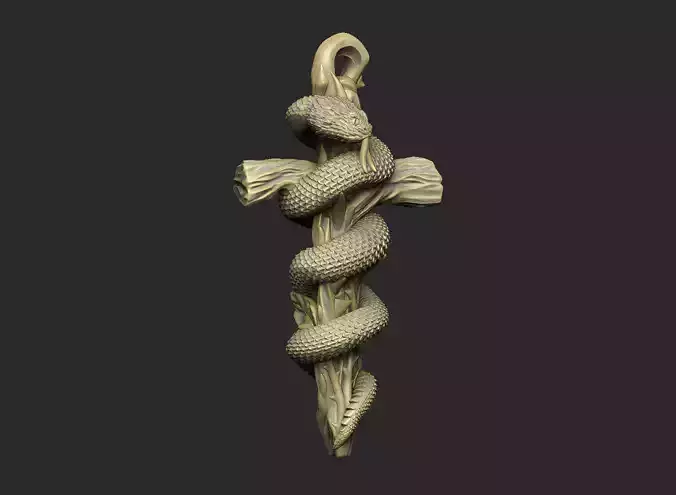 Anaconda religious floral witch evil amulet snake skull 