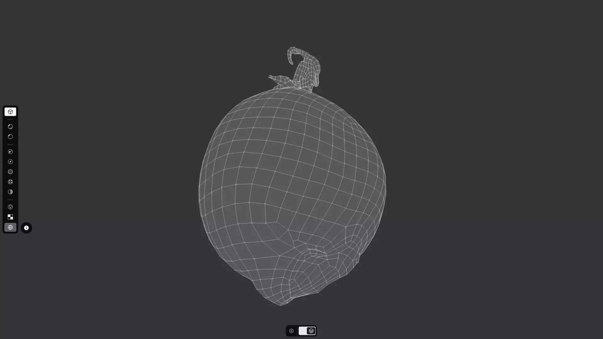 Onion 2 Low-poly 3D model_5