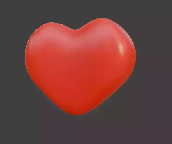 First Blender Heart Low-poly 3D model
