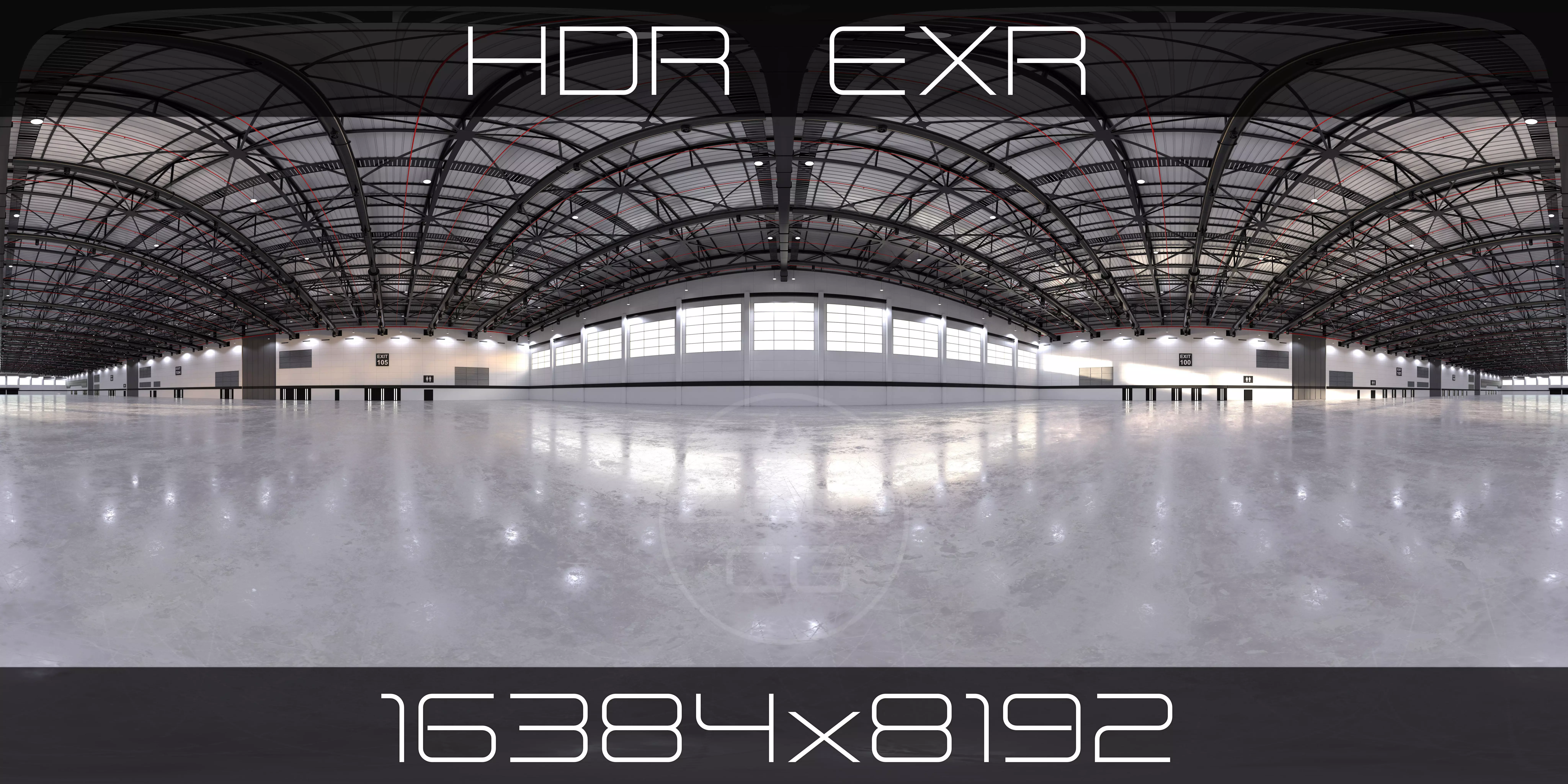 HDRI v2 - Exhibition Hall Interior 7 - 16384x8192 Texture_0