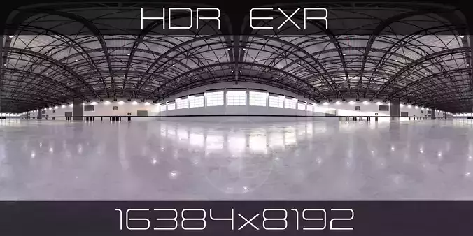 HDRI v2 - Exhibition Hall Interior 7 - 16384x8192 Texture
