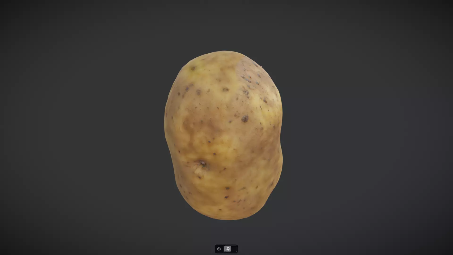Potato Low-poly 3D model_5