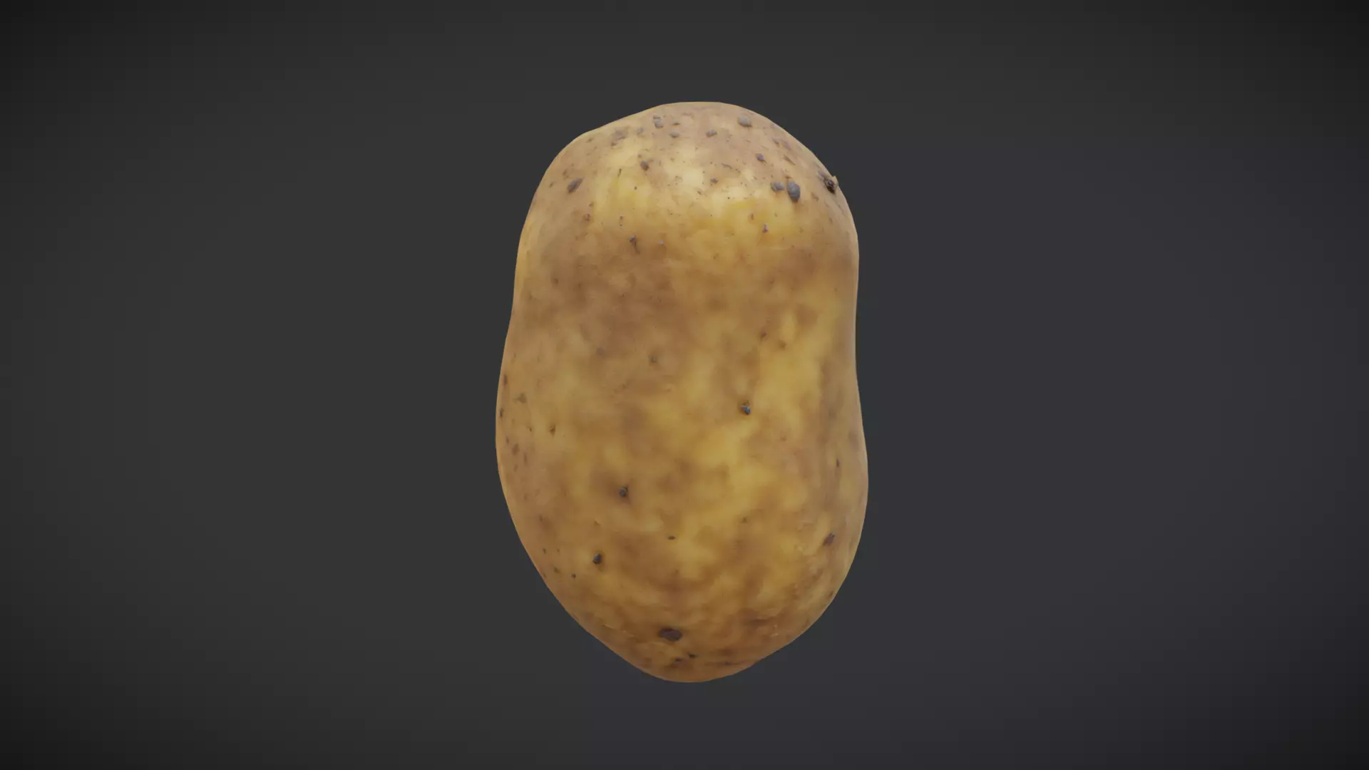 Potato Low-poly 3D model_0