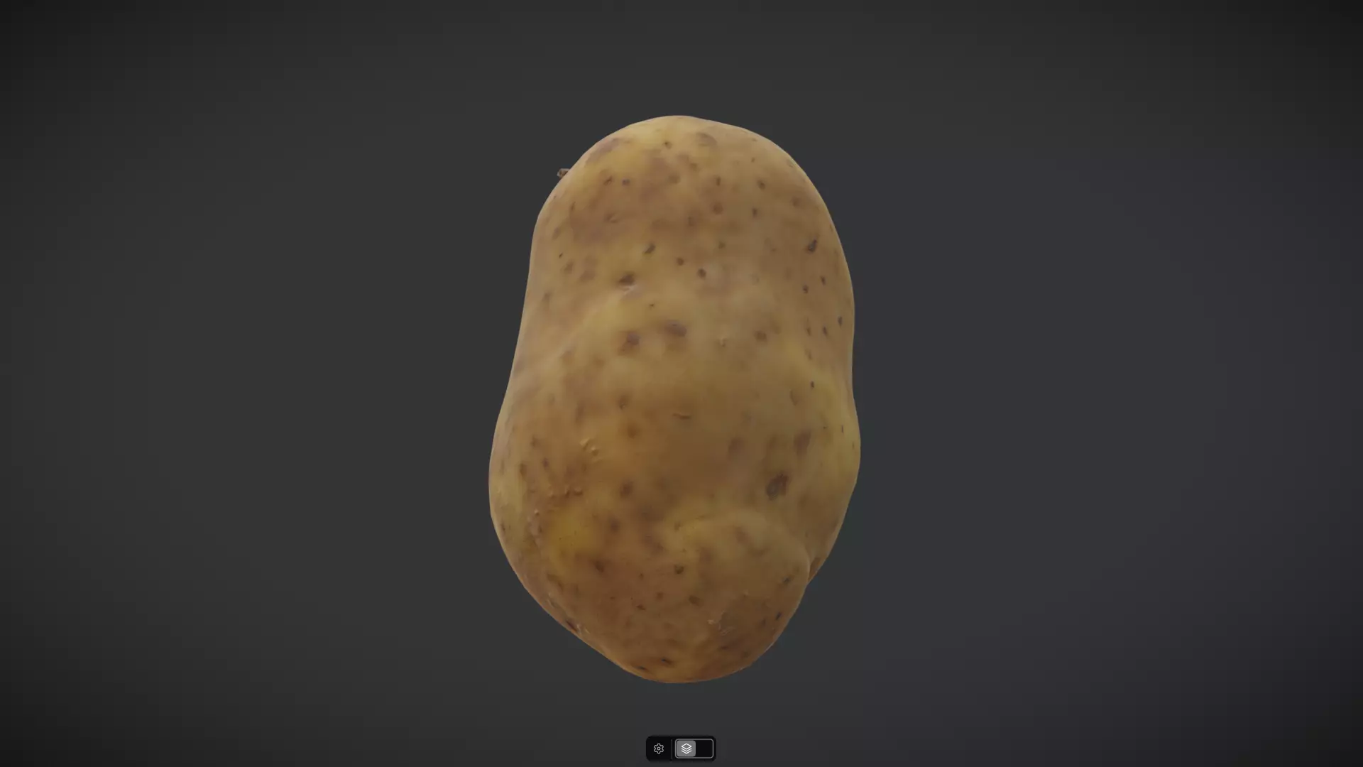 Potato Low-poly 3D model_3