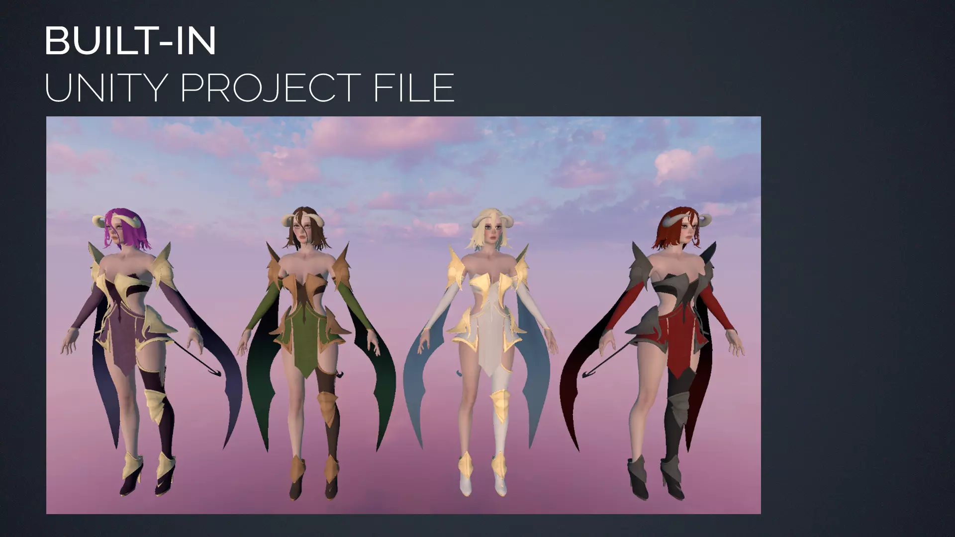 Succubus Veyluna - Demon Sorceress - Game Ready Low-poly 3D model_21