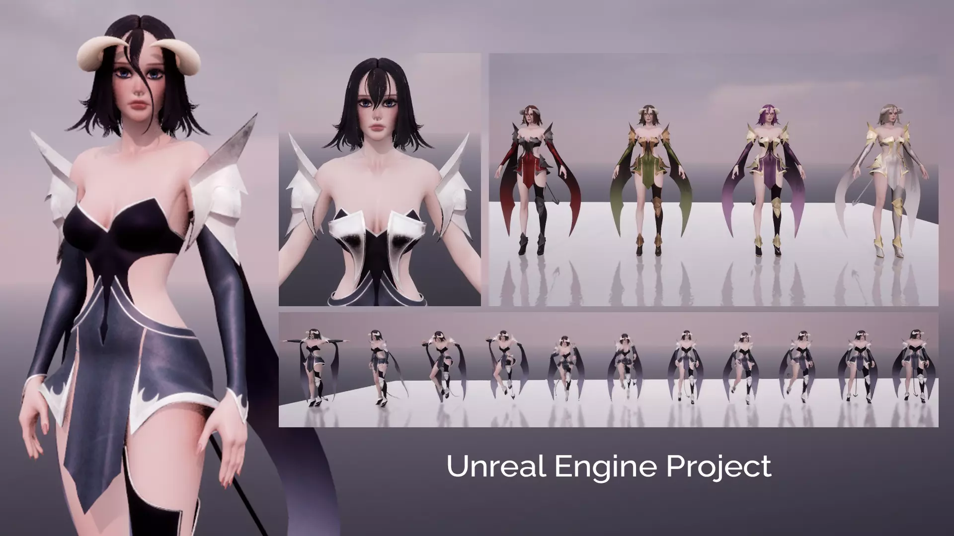 Succubus Veyluna - Demon Sorceress - Game Ready Low-poly 3D model_9