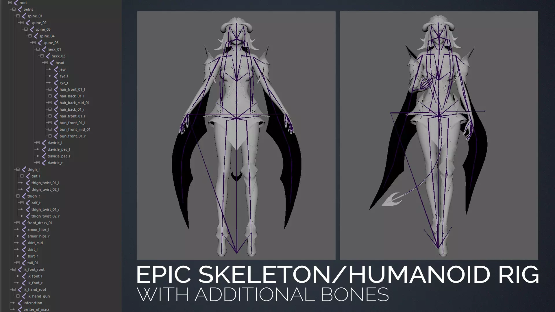 Succubus Veyluna - Demon Sorceress - Game Ready Low-poly 3D model_13