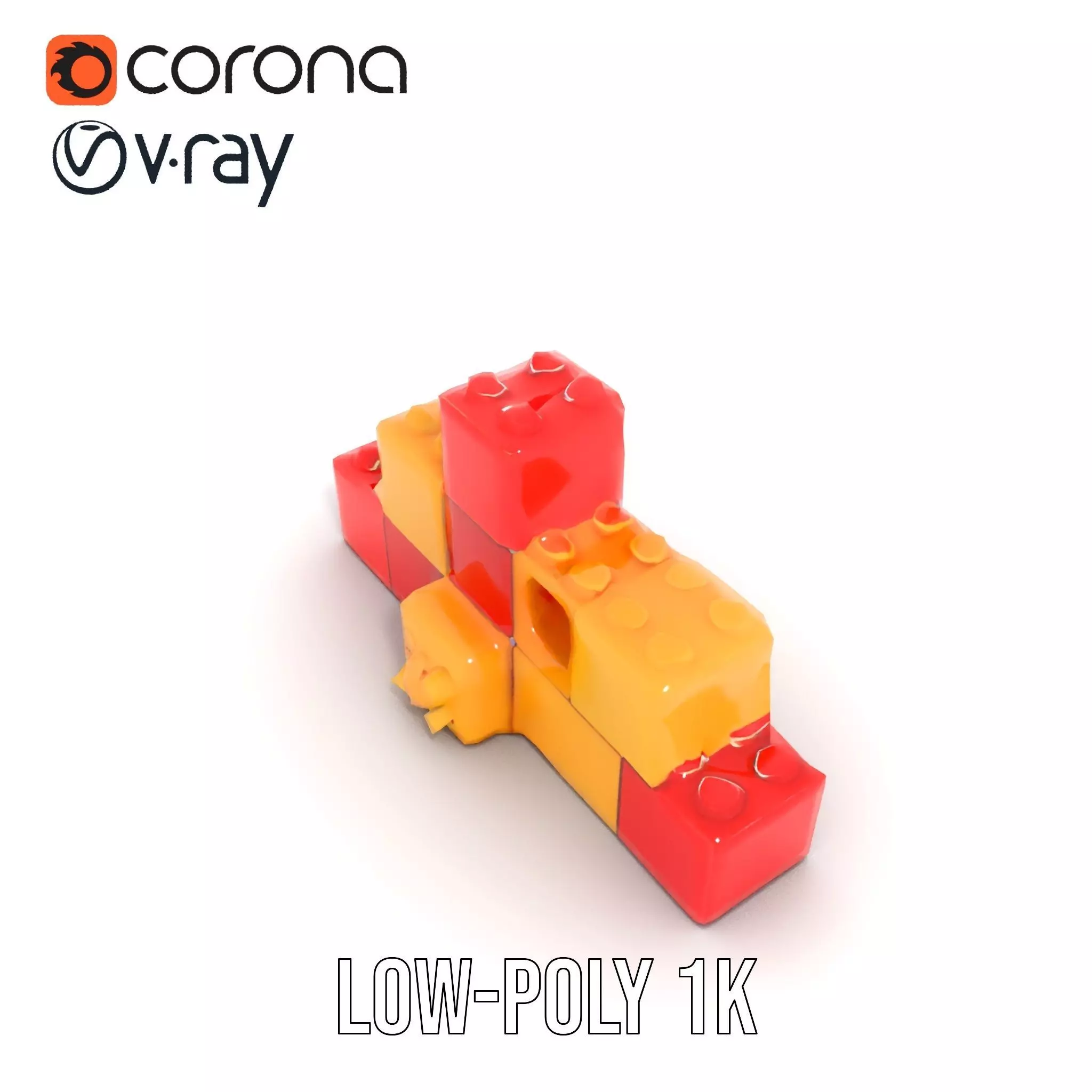 Vibrant Block Collection model pack Low-poly 3D model_20