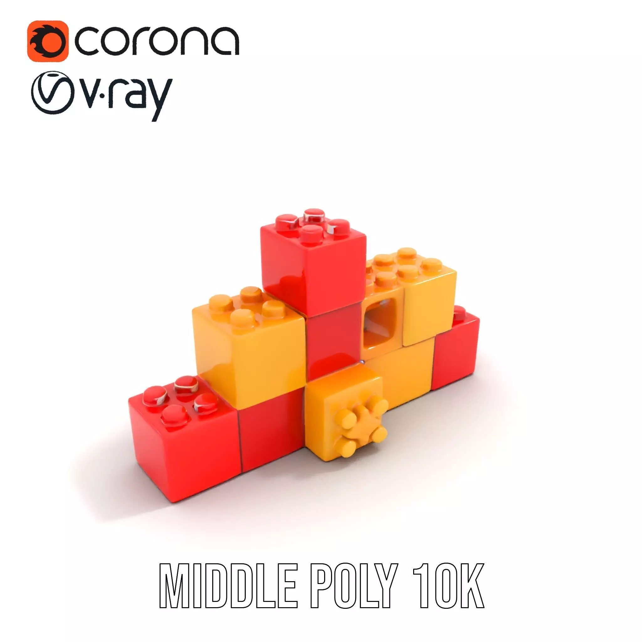 Vibrant Block Collection model pack Low-poly 3D model_11